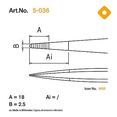 Пинцет титановый Bernstein 5-036