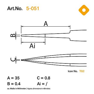 Пинцет SMD Bernstein 5-051
