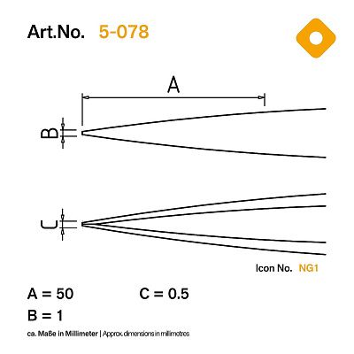 Пинцет SMD Bernstein 5-078