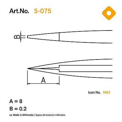 Пинцет SMD Bernstein 5-075