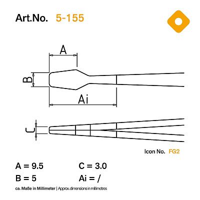 Пинцет с самозахватом Bernstein 5-155