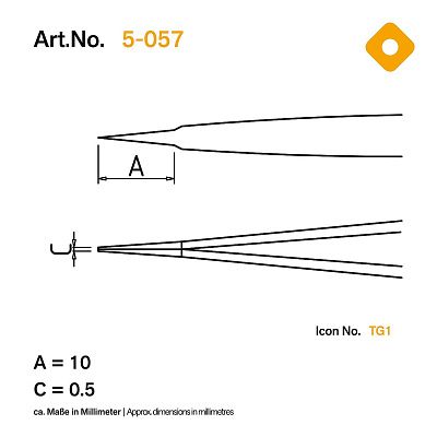 Пинцет SMD Bernstein 5-057