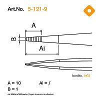 Пинцет, тефлоновое покрытие Bernstein 5-121-9