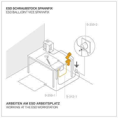 Тиски SPANNFIX антистатические Bernstein 9-205-ESD
