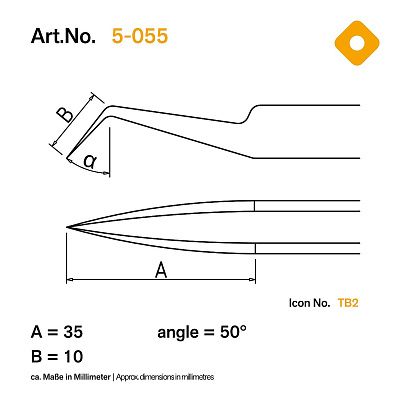 Пинцет SMD Bernstein 5-055