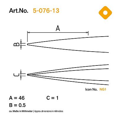Пинцет SMD антистатический Bernstein 5-076-13