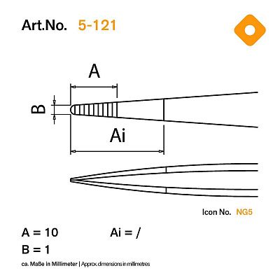 Пинцет стальной универсальный Bernstein 5-121