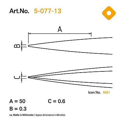 Пинцет SMD антистатический Bernstein 5-077-13