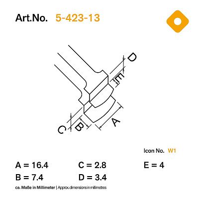 Пинцет "вафельный" антистатический Bernstein 5-423-13
