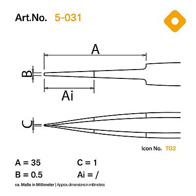Пинцет титановый Bernstein 5-031
